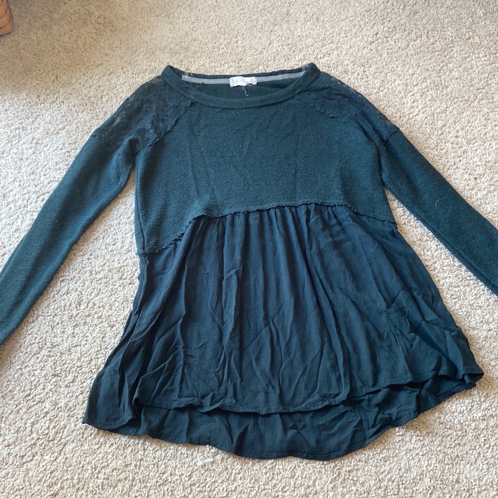 Altar’s State blue/green sweater- Size small